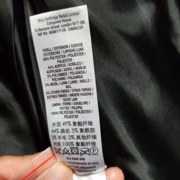 Miss Selfridge Women's Blazer Size 12 Classic Heavyweight - Picture 12 of 12